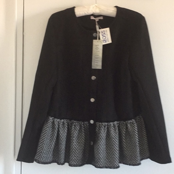 Solitaire Jackets & Blazers - NWT Solitaire Black Jacket